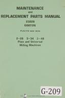 Gorton-Gorton Maintenance Parts 2-28 3-34 3-48 Plain Univ Milling Machine Manual-2-28-3-34-3-48-01